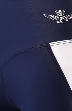 Женские легинсы AERONAUTICA MILITARE темно-синего цвета, арт. PF967DJ676 | Фото 6 (Материал сплава: Проставлено; Драгоценные камни: Проставлено; Длина (брюки, джинсы): Стандартные; Стили: Спорт-шик; Женское Кросс-КТ: Леггинсы-спорт; Материал внешний: Синтетический материал)