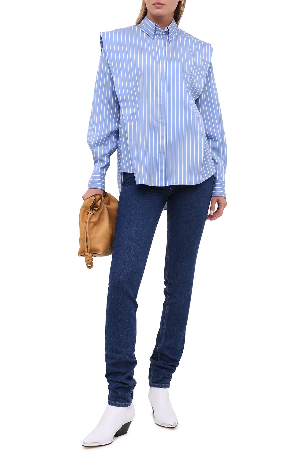 Шелковая рубашка ISABEL MARANT синего цвета по цене 62250 руб., арт. HT1856-20A024I/TALKI, фото 2 Шелковая рубашка ISABEL MARANT, арт. HT1856-20A024I/TALKI, фото 2