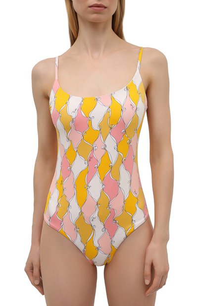 Слитный купальник EMILIO PUCCI желтого цвета по цене 35100 руб., арт. 1RMC32/1R777, фото 2 Слитный купальник EMILIO PUCCI, арт. 1RMC32/1R777, фото 2