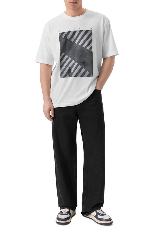 Хлопковая футболка HUGO 50553330 Белый  50553330 Фото 2