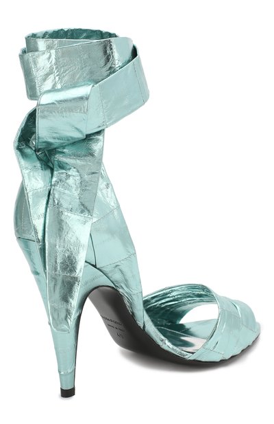 Кожаные босоножки TOM FORD голубого цвета по цене 131000 руб., арт. W2652N-EEE001, фото 4 Кожаные босоножки TOM FORD, арт. W2652N-EEE001, фото 4