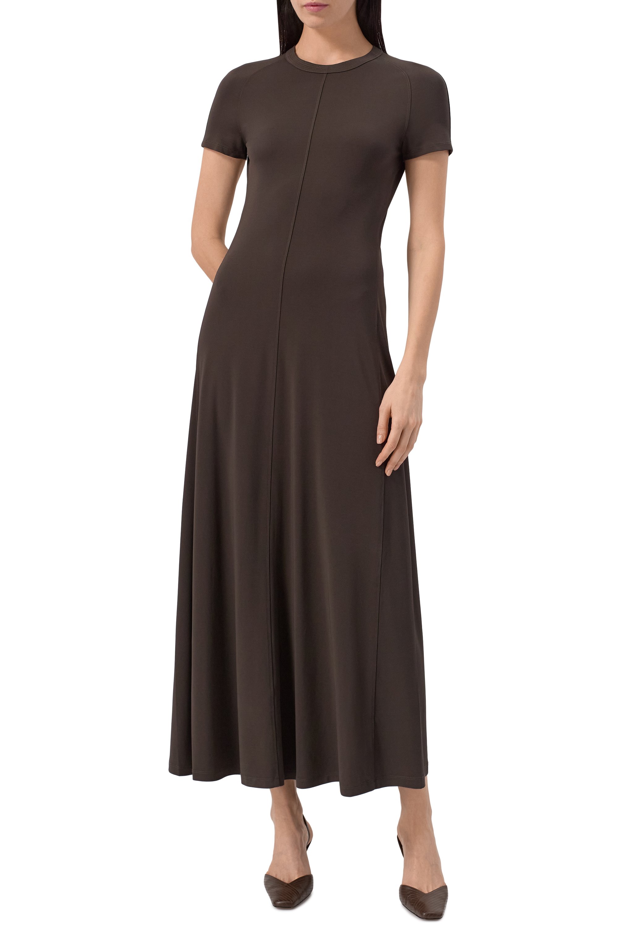 Платье из вискозы TOTEME, арт. 242-WRD1696-FB0162, фото 3