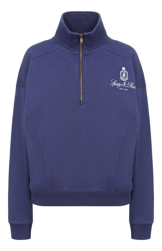 Хлопковый анорак Sporty and Rich ST073506205BL32 Синий ST073506205BL32