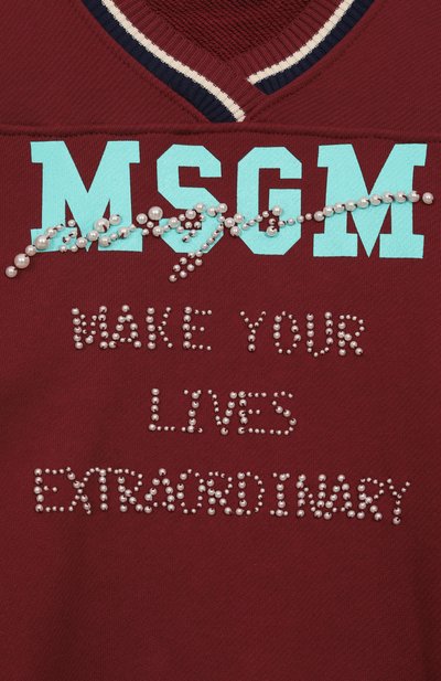 Хлопковый свитшот MSGM KIDS, арт. F5MSJGSW124, фото 3