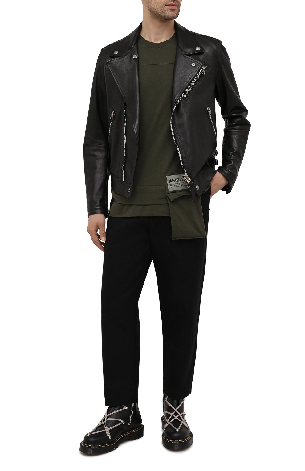 Кожаные ботинки rick owens x dr. martens RICK OWENS, арт. DM21S6807/9001, фото 2