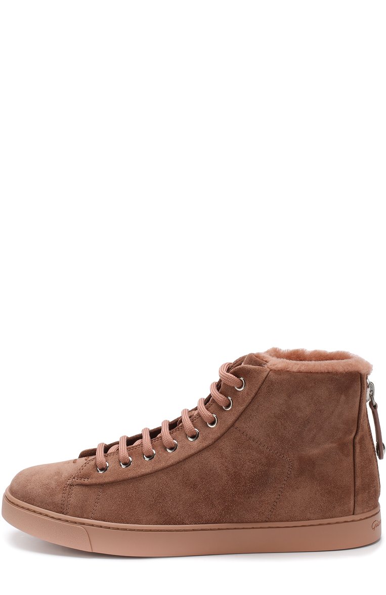 Высокие замшевые кеды peter с внутренней меховой отделкой GIANVITO ROSSI, арт. S20386.W1PRA.SUEPRAL, фото 1