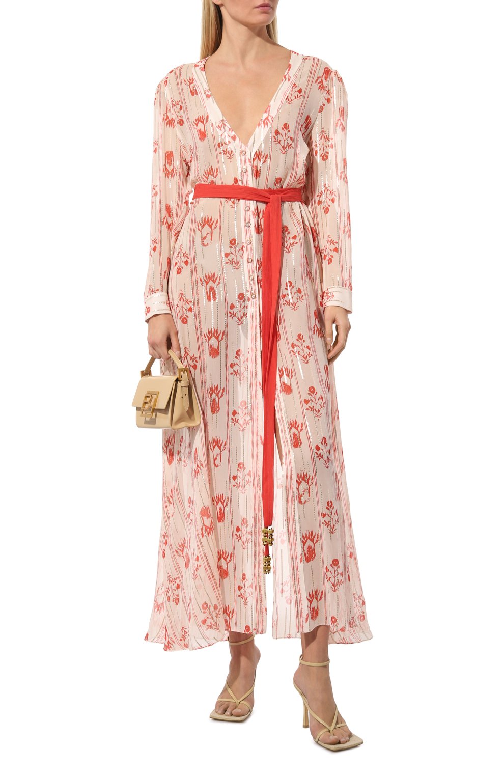 Шелковое платье ULYANA SERGEENKO кремового цвета по цене 150000 руб., арт. ABM002SS23Morocco3087т22, фото 2 Шелковое платье ULYANA SERGEENKO, арт. ABM002SS23Morocco3087т22, фото 2