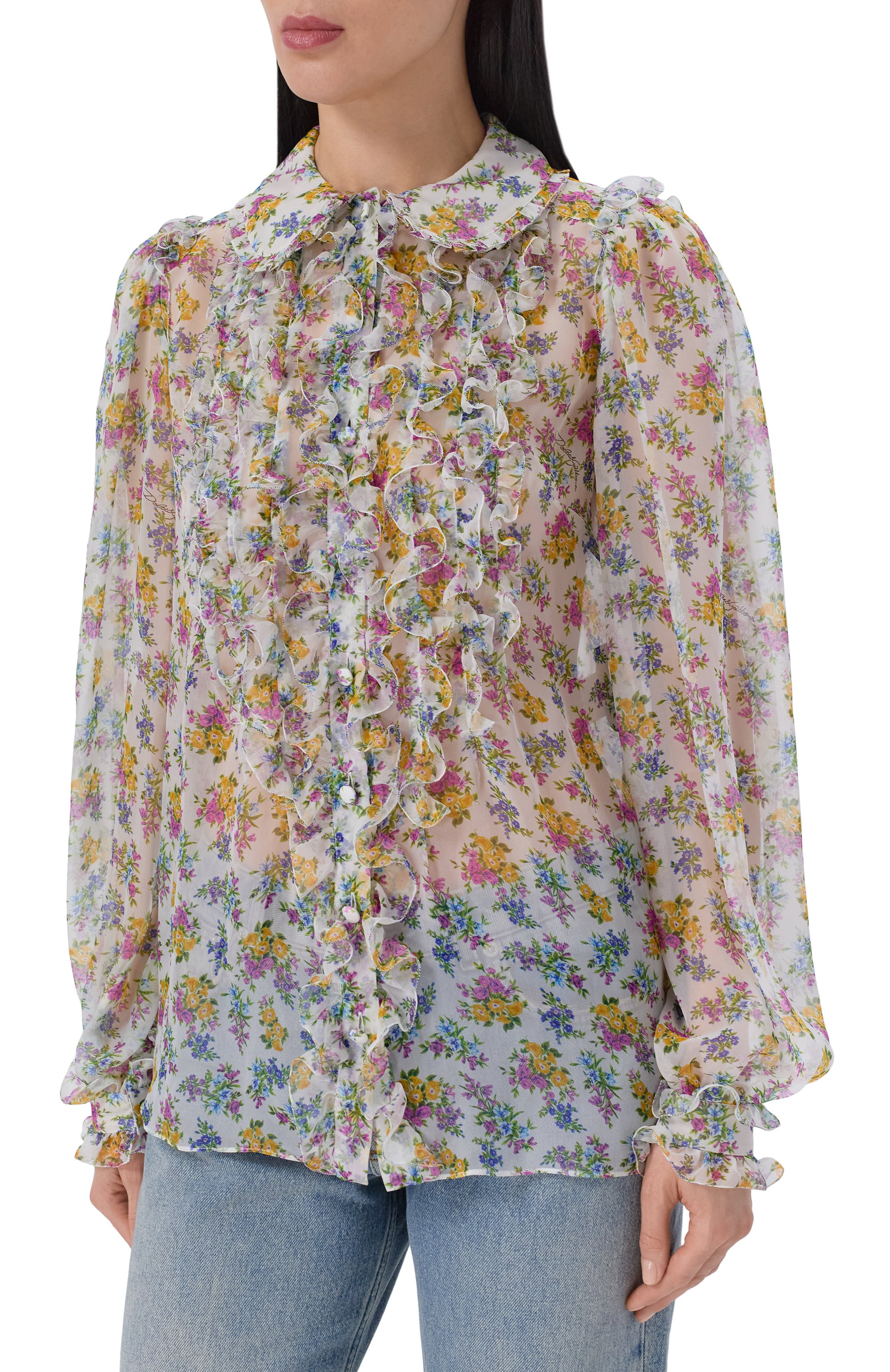 Шелковая блузка DOLCE & GABBANA, арт. F5U02T/IS10C, фото 3