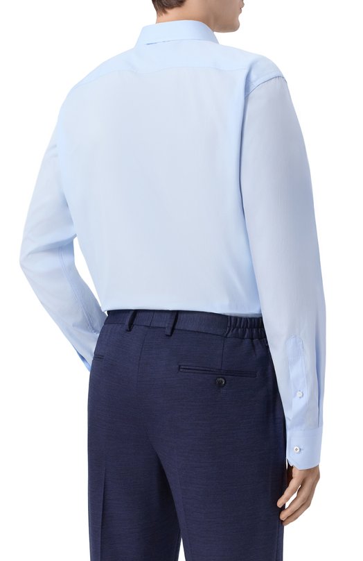 Хлопковая сорочка BOSS Camel 50560369 Голубой  50560369 Фото 4