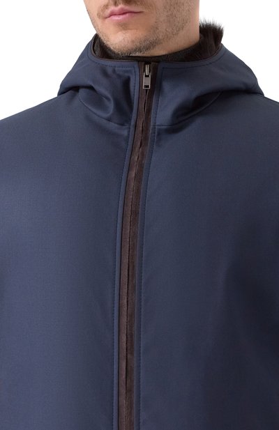 Бомбер с подкладкой из соболя BLACK SABLE темно-синего цвета по цене 2404000 руб., арт. BS-MWHB-EB, фото 5 Бомбер с подкладкой из соболя BLACK SABLE, арт. BS-MWHB-EB, фото 5