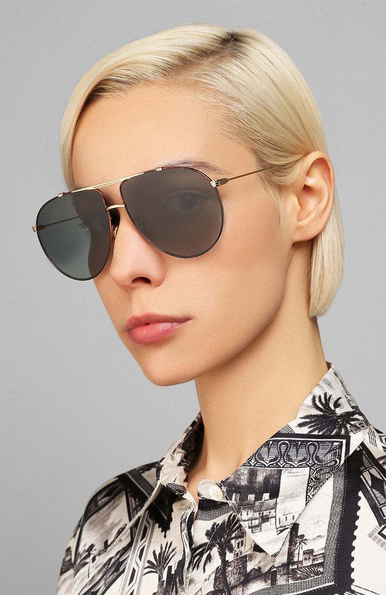 Женские солнцезащитные очки DIOR EYEWEAR черного цвета, арт. DI0RM0NSIEUR1 XWY | Фото 2 (Тип очков: С/з; Региональные ограничения белый список (Axapta Mercury): RU, Не проставлено; Нос: Не проставлено; Очки форма: Авиаторы; Оптика Гендер: оптика-женское)