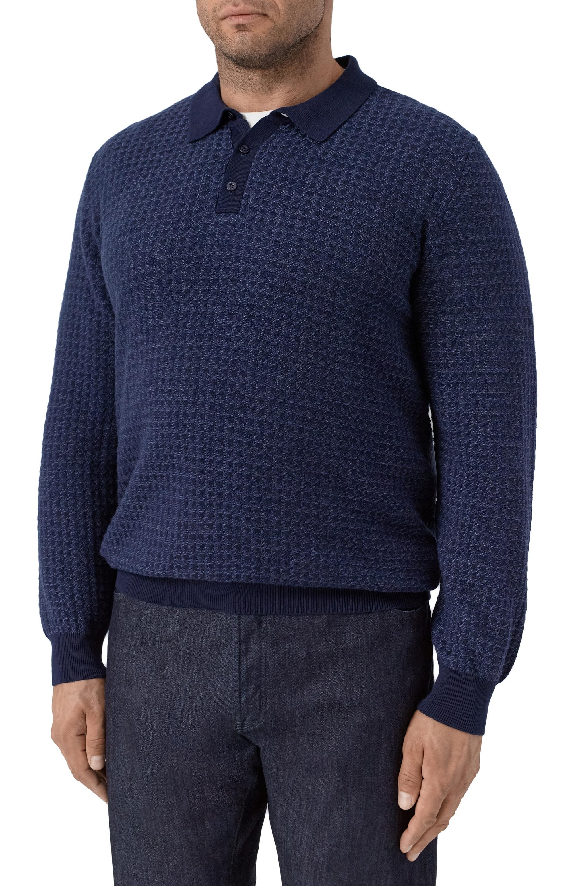 Поло из шерсти и хлопка CANALI, арт. C1149B/MK02363, фото 3