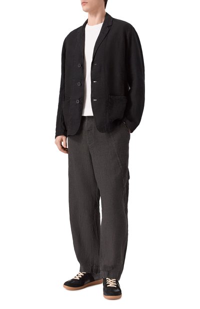 Льняные брюки-карго TRANSIT темно-серого цвета по цене 48450 руб., арт. CFUTRCH176E, фото 2 Льняные брюки-карго TRANSIT, арт. CFUTRCH176E, фото 2