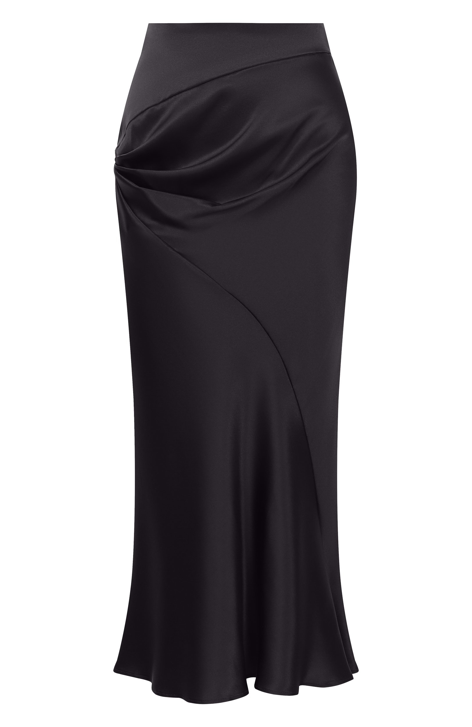 Шелковая юбка NINA RICCI черного цвета по цене 98700 руб., арт. 26ACJU017/SE1415, фото 1 Шелковая юбка NINA RICCI, арт. 26ACJU017/SE1415, фото 1