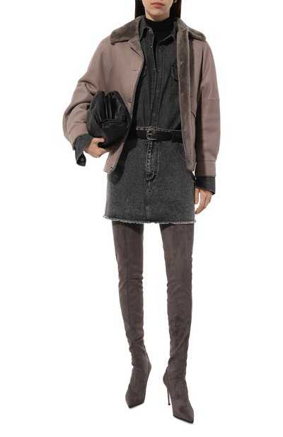 Дубленка из овчины MANZONI24 бежевого цвета по цене 198500 руб., арт. 24M1298-S24/, фото 2 Дубленка из овчины MANZONI24, арт. 24M1298-S24/, фото 2