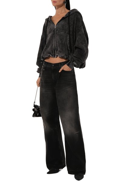 Хлопковая толстовка R13 серого цвета по цене 65300 руб., арт. R13WK216-K0010, фото 2 Хлопковая толстовка R13, арт. R13WK216-K0010, фото 2