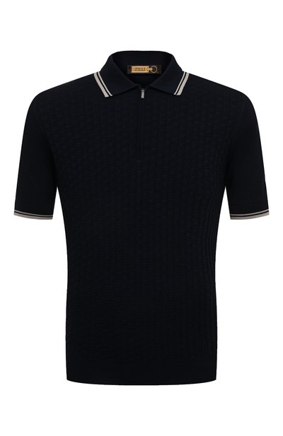 Мужская поло из хлопка и шелка ZILLI, арт. MBX-PZ002-DIAM1/MC01