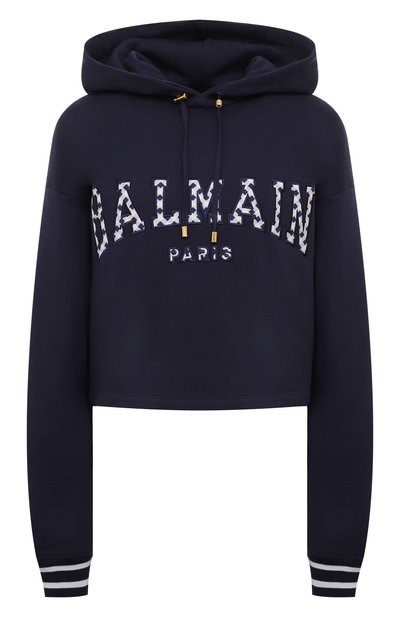 Женский хлопковое худи BALMAIN, арт. DF0JP033/BC83