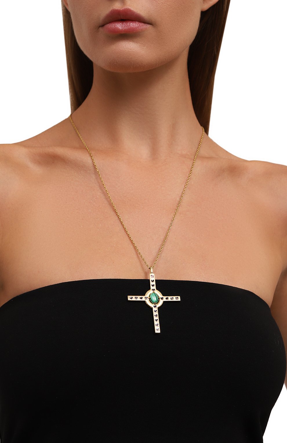 Подвеска-крест с малахитом и аметистами ai MOONKA, арт. ai-bg-nlc-mal, фото 2