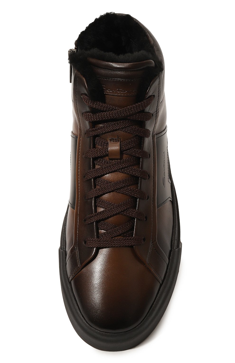 Кожаные кеды gloria SANTONI, арт. MBGG22025SM0PG0N, фото 6