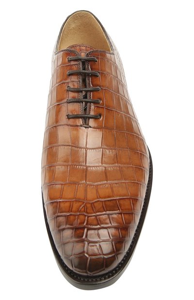 Оксфорды из кожи крокодила KITON, арт. USSCAR0/N102, фото 4