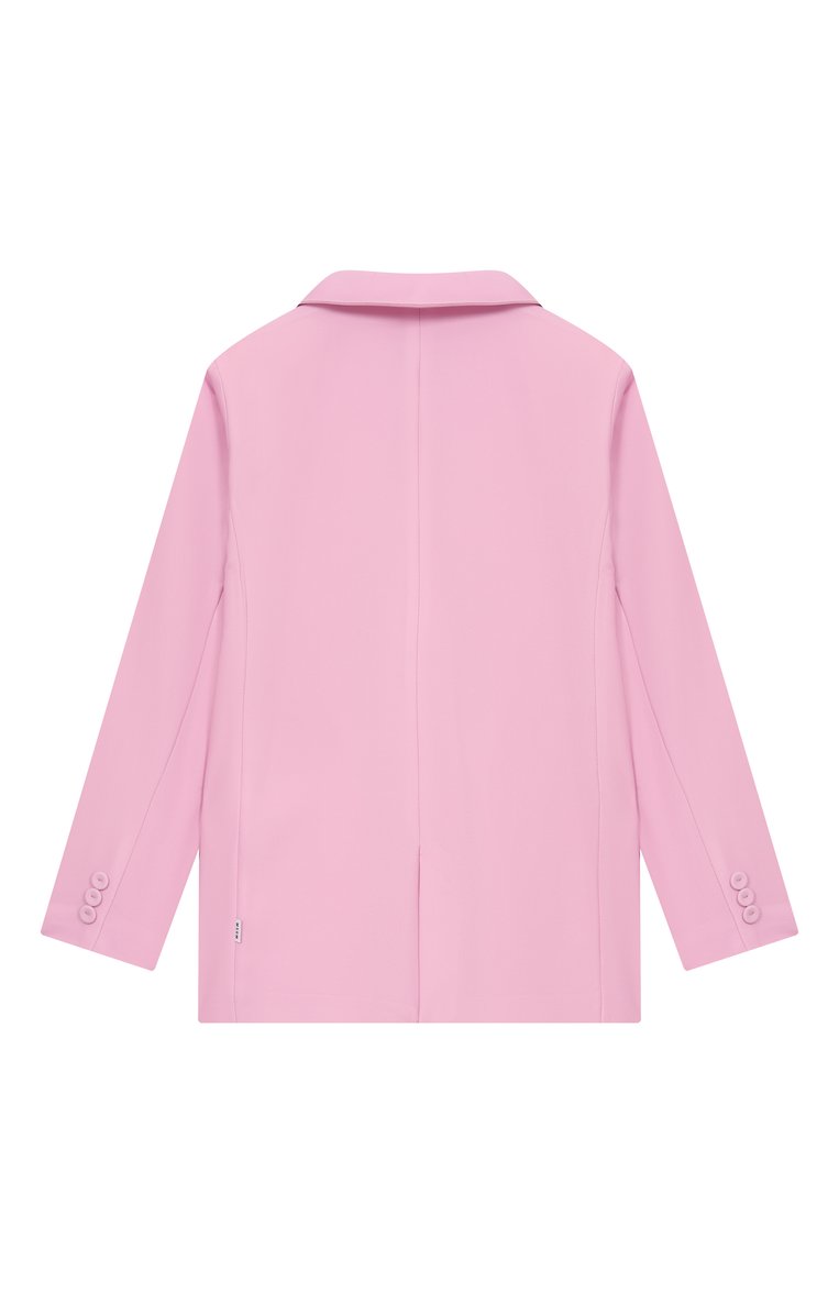 Детский жакет MSGM KIDS розового цвета, арт. S5MSJGJK098 | Фото 2 (Материал подклада: Хлопок; Материал внешний: Синтетический материал; Рукава: Длинные; Девочки Кросс-КТ: Жакет-одежда; Ростовка одежда: 8 лет | 128 см, 10 - 11 лет | 140 - 146см, 12 лет | 152 см, 16 лет | 164 см)