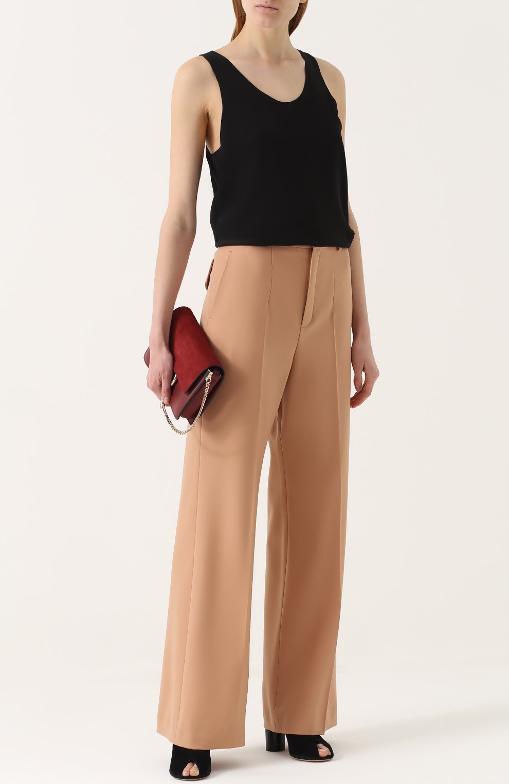 Шелковый топ с круглым вырезом CHLOÉ, арт. 17AHT22-17A004, фото 2
