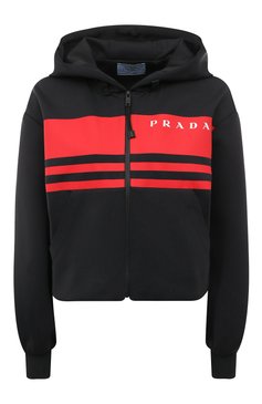 Женский толстовка prada linea rossa PRADA черного цвета, арт. 138598-10QM-F0002-212 | Фото 1 (Рукава: Длинные; Длина (для топов): Стандартные; Материал сплава: Проставлено; Нос: Не проставлено; Стили: Спорт-шик; Женское Кросс-КТ: Толстовка-одежда, Кардиган-одежда; Драгоценные камни: Проставлено)