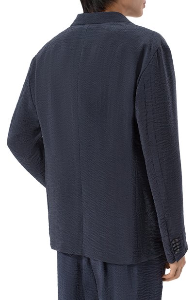 Однобортный пиджак GIORGIO ARMANI темно-синего цвета по цене 325500 руб., арт. GM001935/TE23168, фото 4 Однобортный пиджак GIORGIO ARMANI, арт. GM001935/TE23168, фото 4