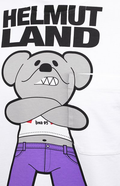 Хлопковый лонгслив HELMUT LANG белого цвета по цене 28800 руб., арт. K06DM518, фото 5 Хлопковый лонгслив HELMUT LANG, арт. K06DM518, фото 5