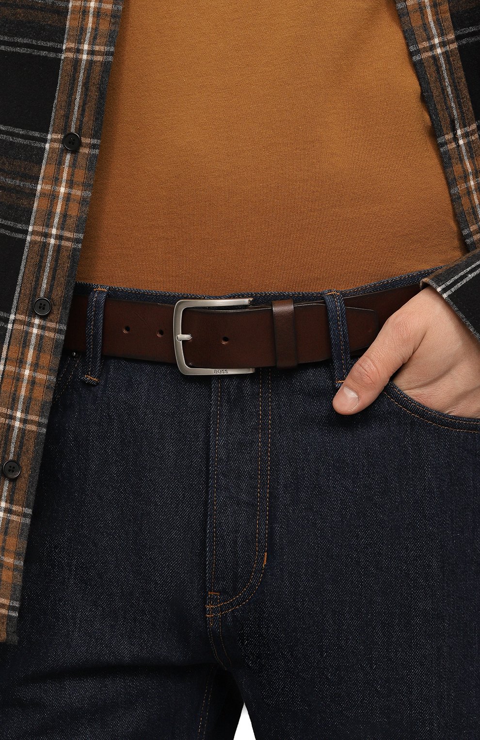 Кожаный ремень BOSS, арт. 50471321, фото 2