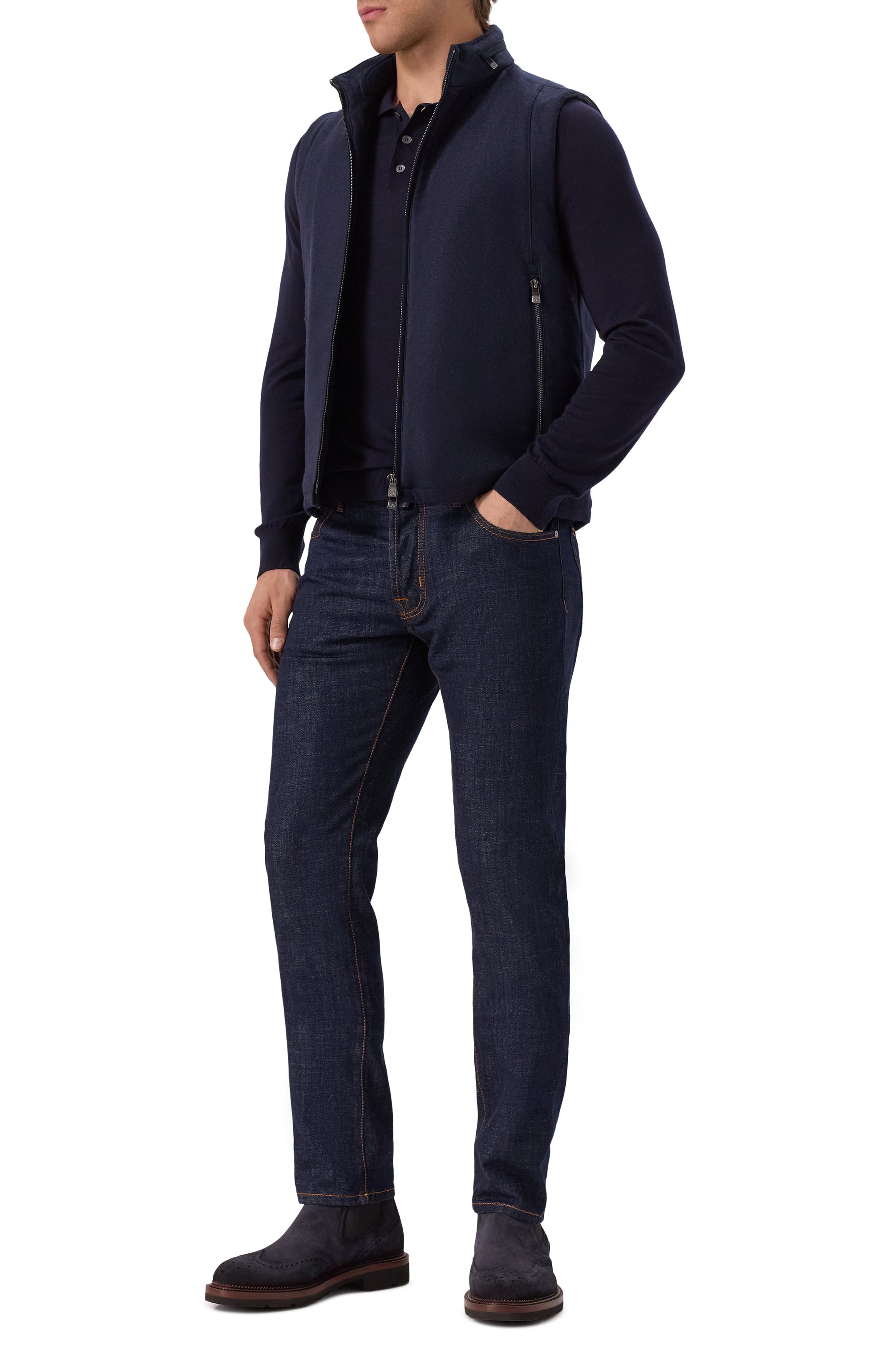 Замшевые челси colin SANTONI, арт. MCCG19116JL4GRVR, фото 2