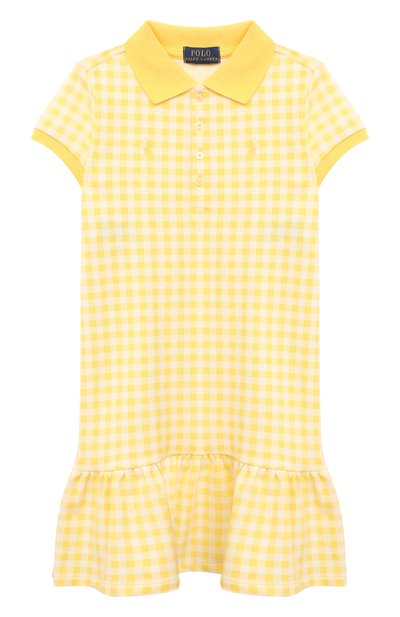 Хлопковое платье POLO RALPH LAUREN желтого цвета по цене 12500 руб., арт. 313868759, фото 1 Хлопковое платье POLO RALPH LAUREN, арт. 313868759, фото 1
