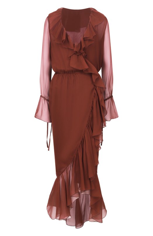 Шелковое платье MVST M26.2PW.D003/F136 Коричневый M26.2PW.D003/F136