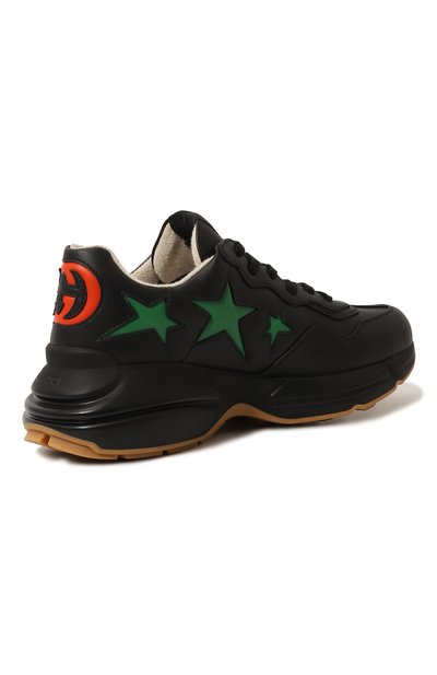 Кроссовки rhyton GUCCI черного цвета по цене 108000 руб., арт. 660939 2SH10, фото 3 Кроссовки rhyton GUCCI, арт. 660939 2SH10, фото 3