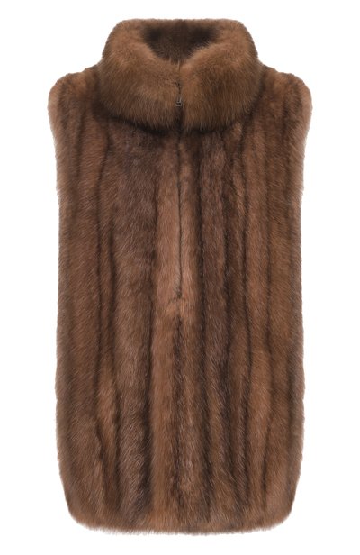 Женский жилет из соболя MVST, арт. M012/SABLE WILD TORTOR SIL 4