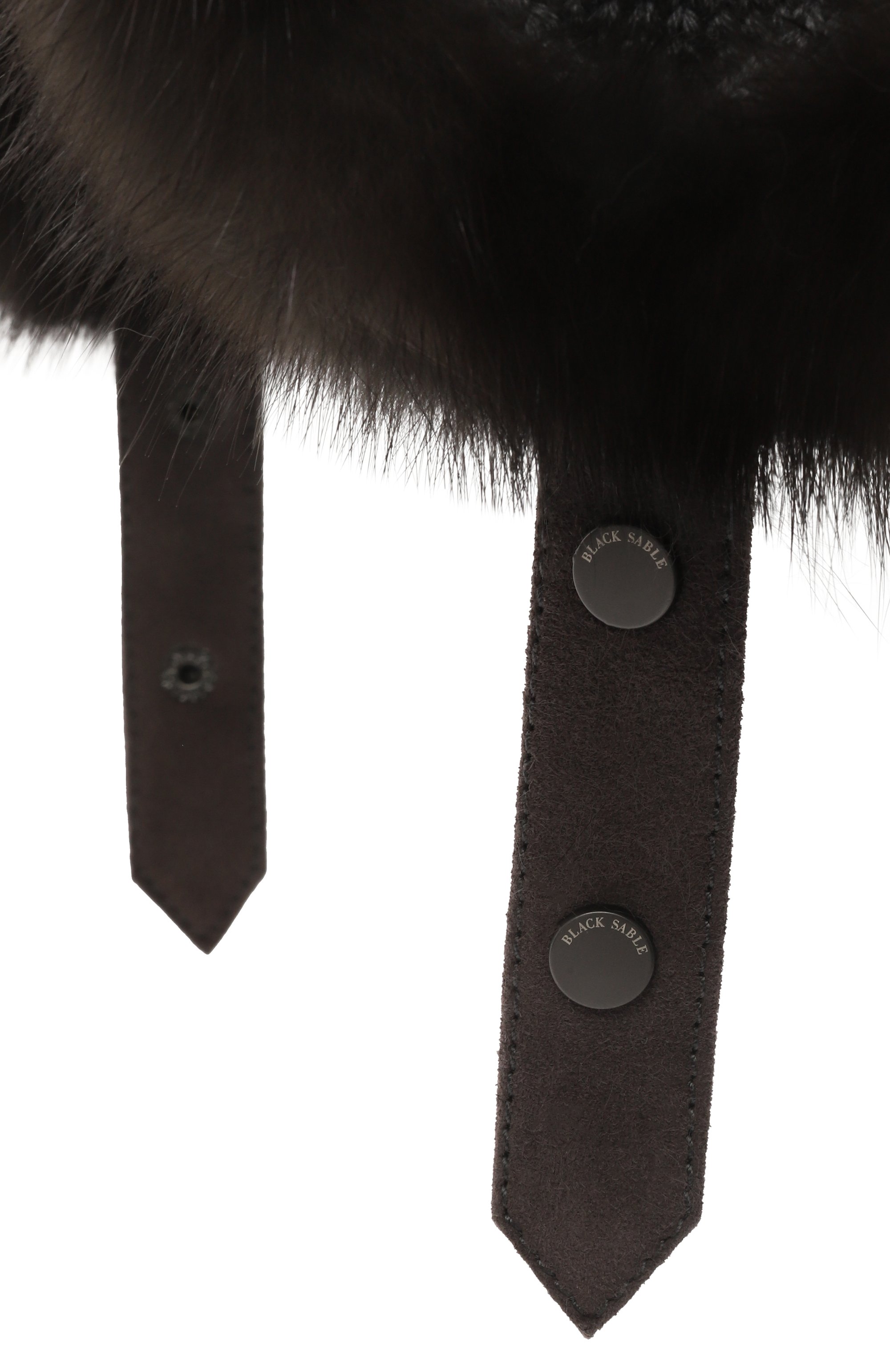 Кашемировая шапка-ушанка с мехом соболя BLACK SABLE, арт. BS-FHK-EB, фото 3