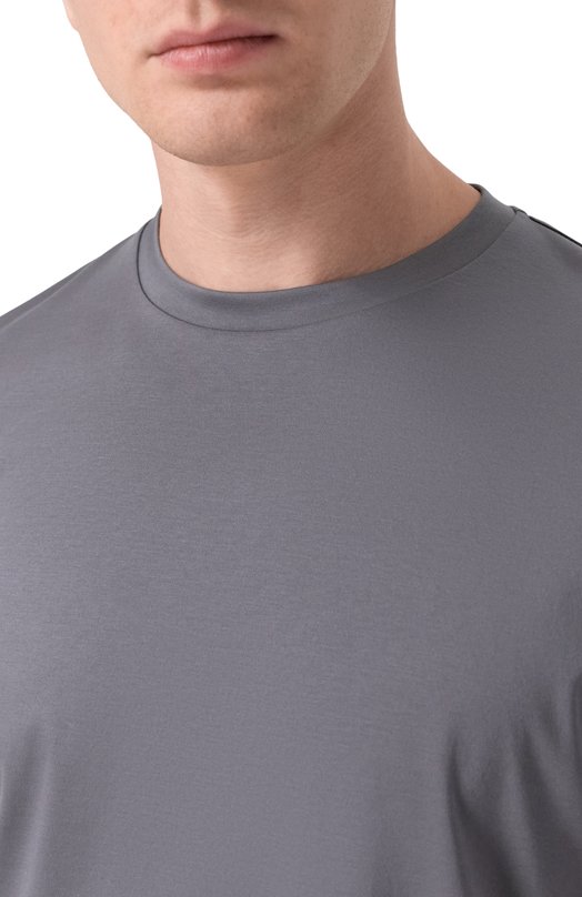 Хлопковая футболка Giorgio Armani 6LSM90/SJTKZ Серый  6LSM90/SJTKZ Фото 5