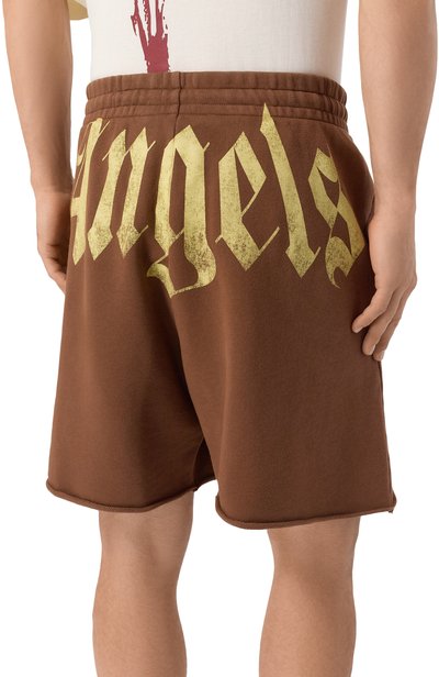 Хлопковые шорты PALM ANGELS коричневого цвета по цене 33600 руб., арт. PAMCV002FL003, фото 4 Хлопковые шорты PALM ANGELS, арт. PAMCV002FL003, фото 4