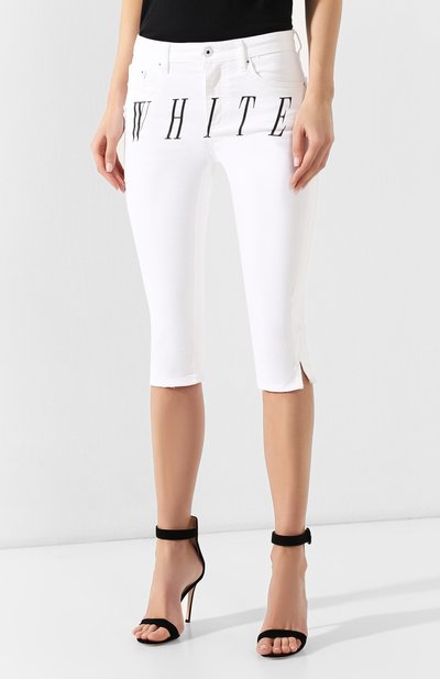 Джинсовые капри OFF-WHITE белого цвета по цене 49100 руб., арт. 0WYA009S197130460110, фото 3 Джинсовые капри OFF-WHITE, арт. 0WYA009S197130460110, фото 3