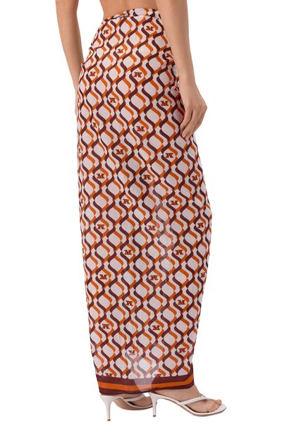 Хлопковое парео MAX MARA, арт. BCHELFI 261654101, фото 4
