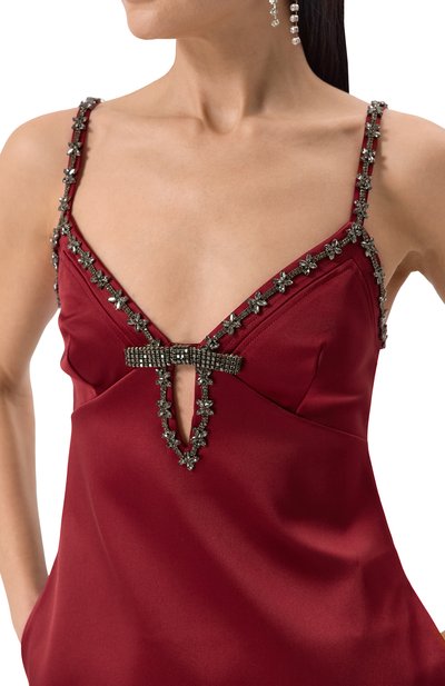 Платье с отделкой стразами SELF-PORTRAIT, арт. RS25002S, фото 5