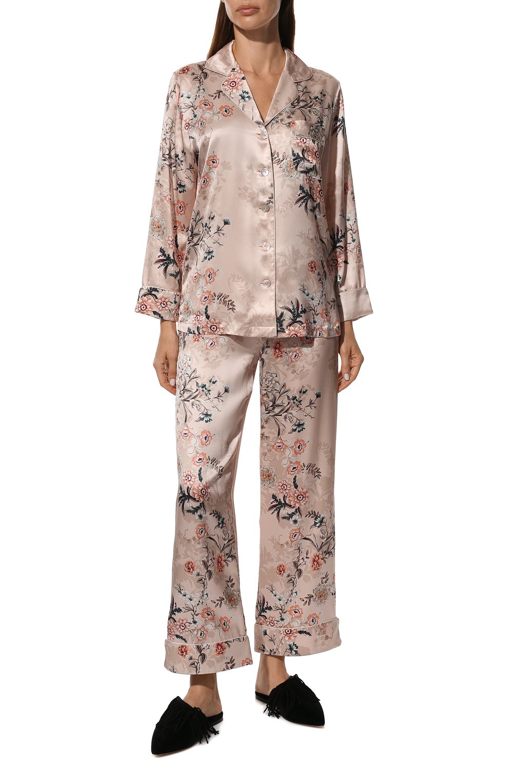 Шелковая пижама LUNA DI SETA светло-розового цвета по цене 62520 руб., арт. VLST60835, фото 2 Шелковая пижама LUNA DI SETA, арт. VLST60835, фото 2