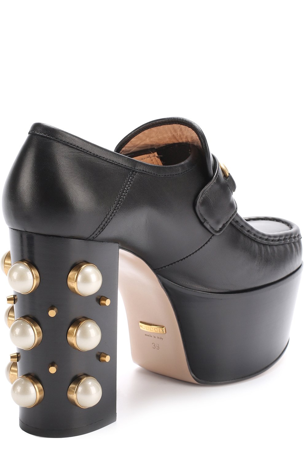 Туфли vegas на платформе и каблуке с декором GUCCI, арт. 470970/C9D00, фото 3