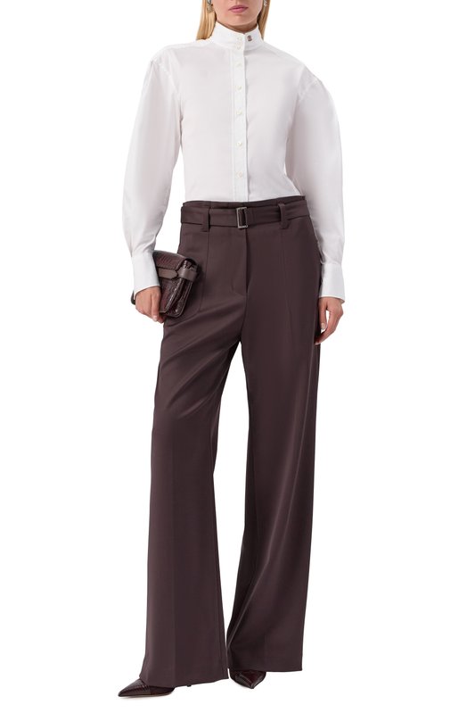 Хлопковая рубашка Brunello Cucinelli M0091NL936 Белый  M0091NL936 Фото 2