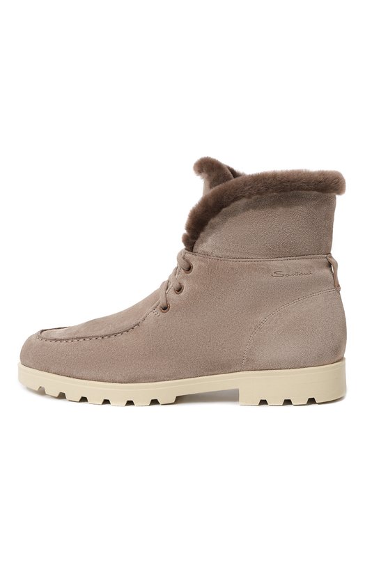 Замшевые ботинки Santoni WTDG71048TIRAPFR Бежевый  WTDG71048TIRAPFR Фото 4