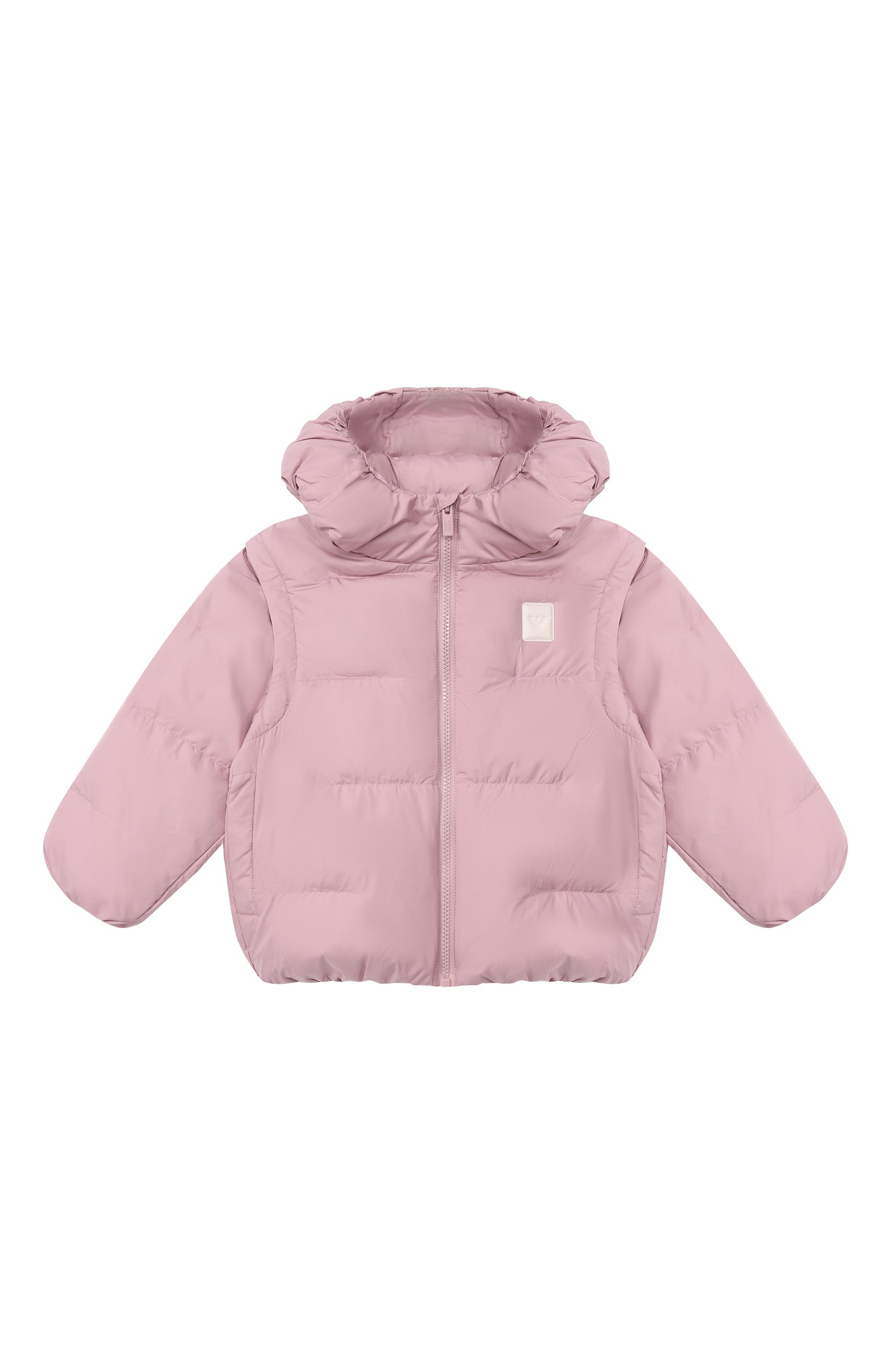 Пуховик EMPORIO ARMANI розового цвета по цене 35400 руб., арт. EB001513/AF26005, фото 1 Пуховик EMPORIO ARMANI, арт. EB001513/AF26005, фото 1