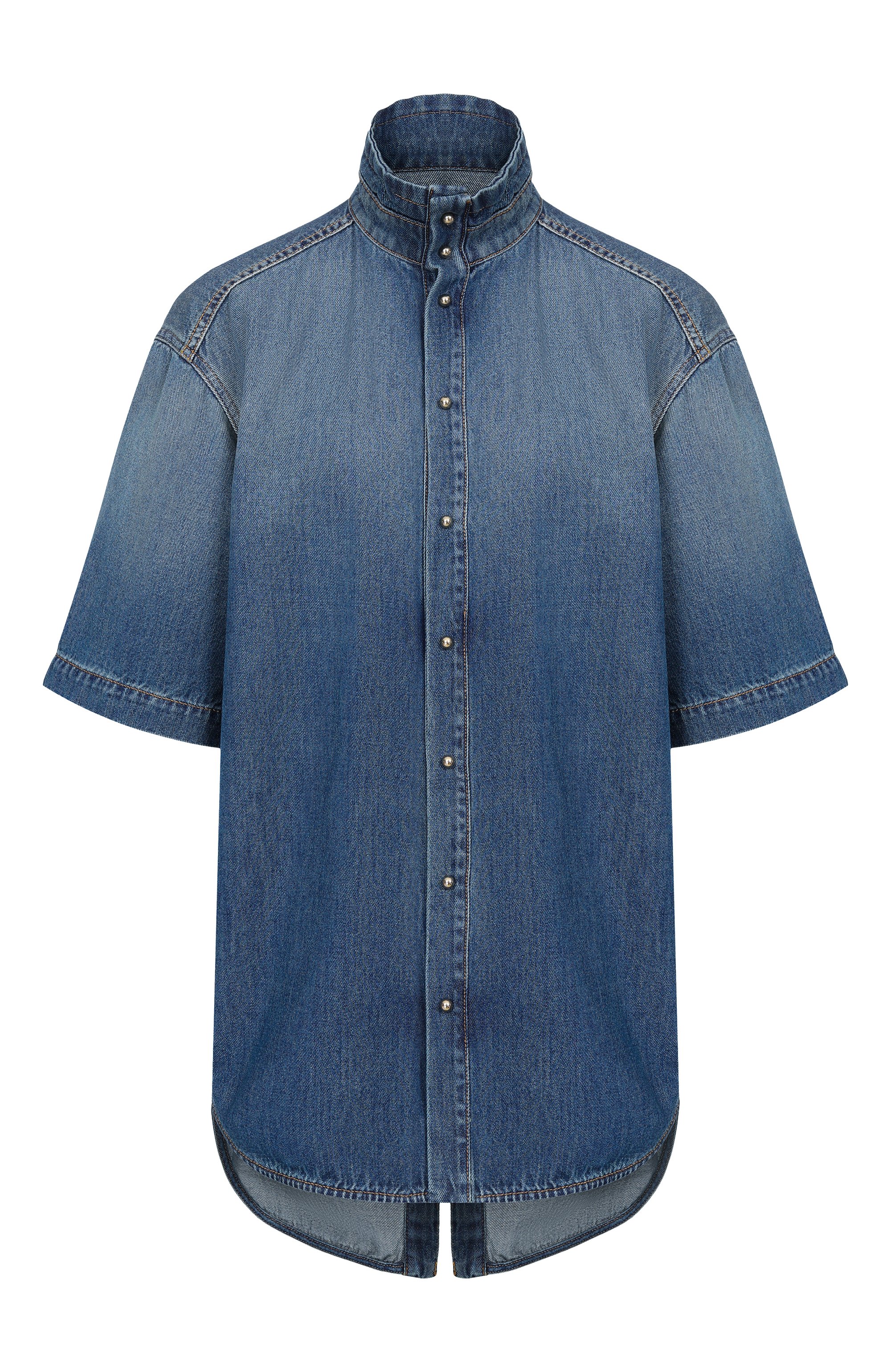 Джинсовая рубашка DARKPARK синего цвета по цене 84000 руб., арт. WSH37 TBL01W075/R0BERTA-TENCEL DENIM C0LLAR SHIRT, фото 1 Джинсовая рубашка DARKPARK, арт. WSH37 TBL01W075/R0BERTA-TENCEL DENIM C0LLAR SHIRT, фото 1