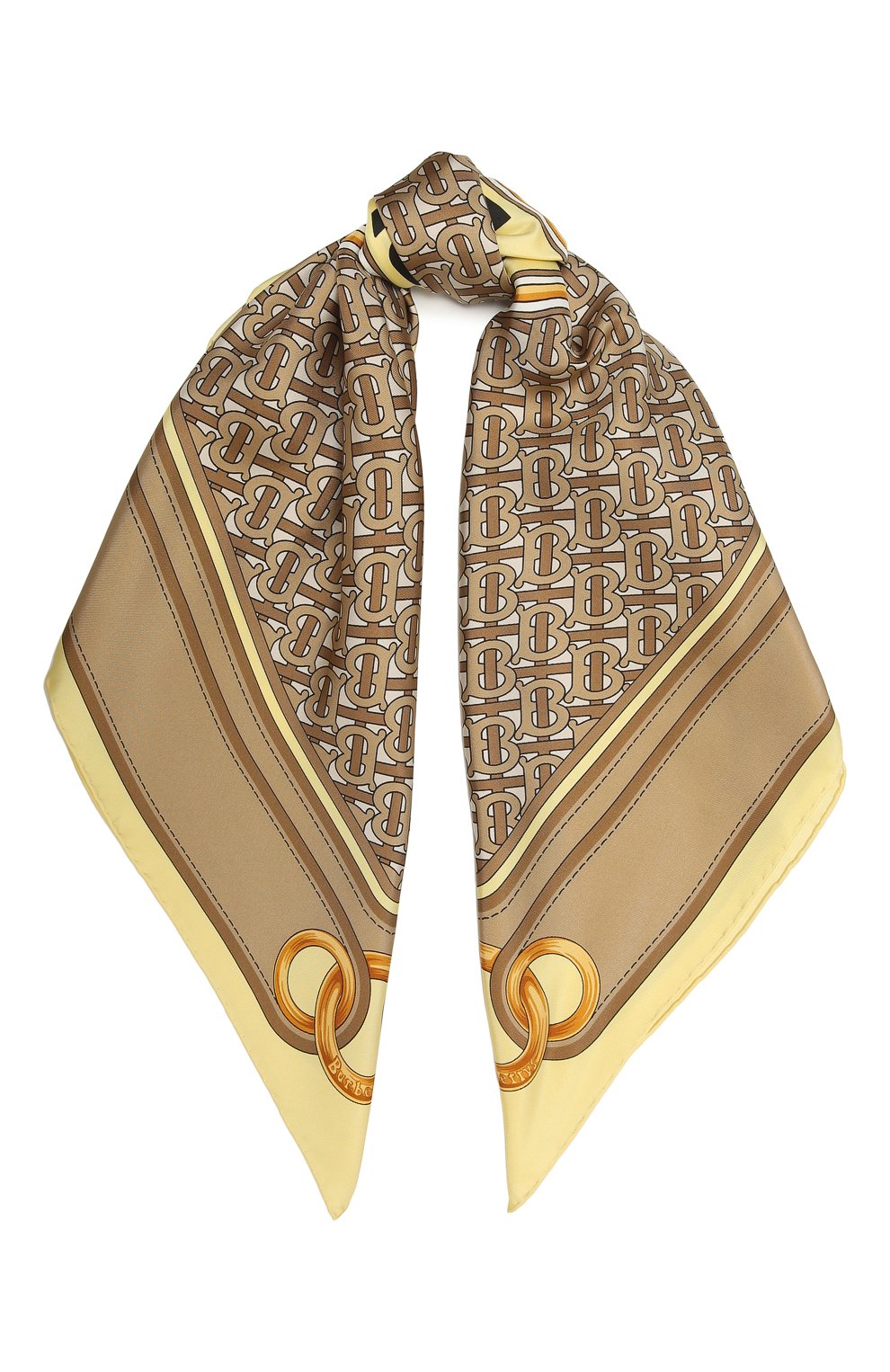 Шелковый платок BURBERRY бежевого цвета по цене 47550 руб., арт. 8041760, фото 1 Шелковый платок BURBERRY, арт. 8041760, фото 1