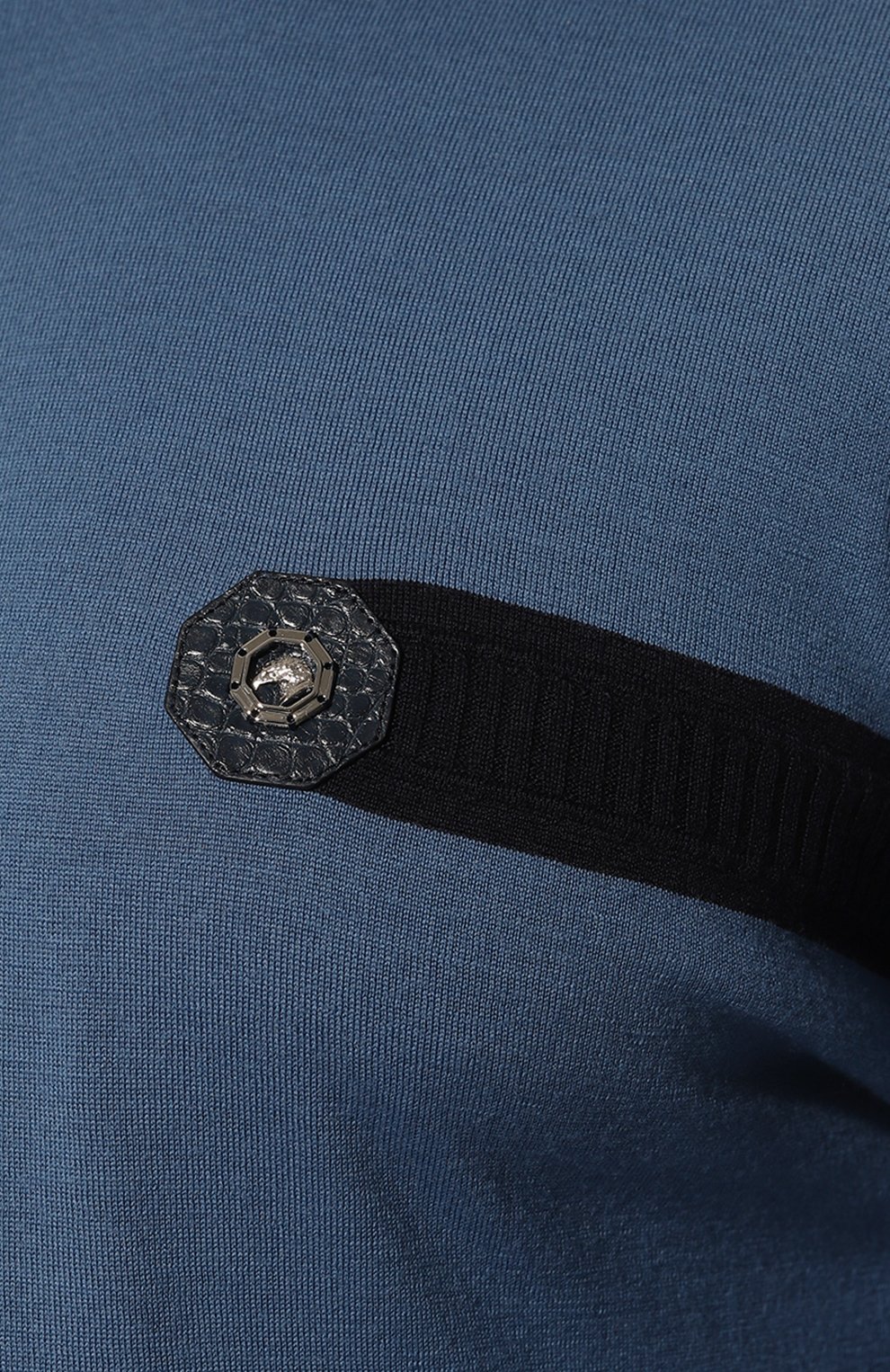 Джемпер с отделкой из кожи аллигатора STEFANO RICCI, арт. K606312AG1/F22465, фото 5